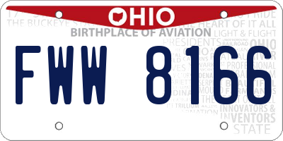 OH license plate FWW8166