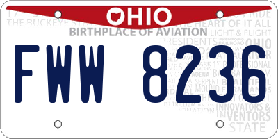 OH license plate FWW8236