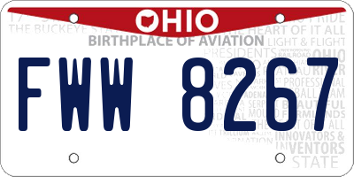 OH license plate FWW8267
