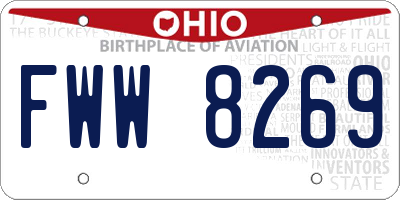 OH license plate FWW8269