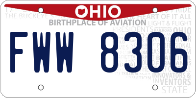 OH license plate FWW8306