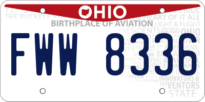OH license plate FWW8336