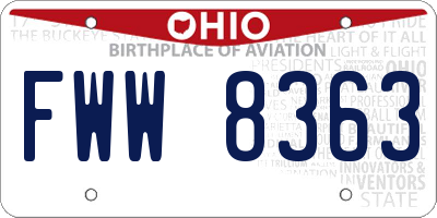 OH license plate FWW8363