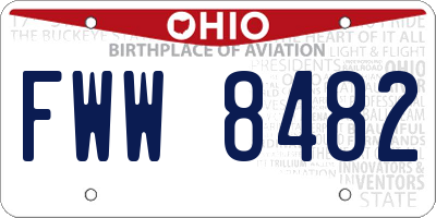 OH license plate FWW8482
