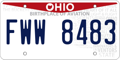 OH license plate FWW8483