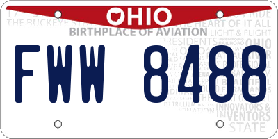 OH license plate FWW8488