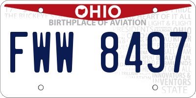 OH license plate FWW8497