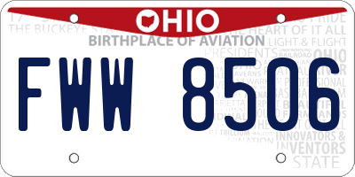 OH license plate FWW8506