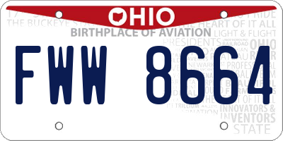 OH license plate FWW8664