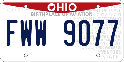 OH license plate FWW9077