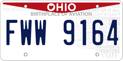 OH license plate FWW9164