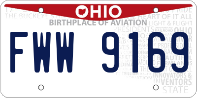 OH license plate FWW9169
