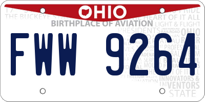 OH license plate FWW9264