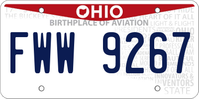 OH license plate FWW9267