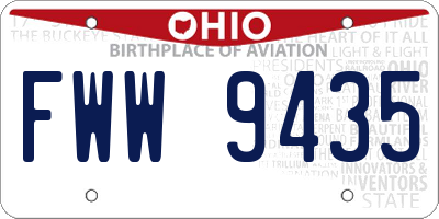 OH license plate FWW9435