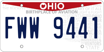 OH license plate FWW9441