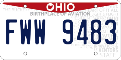 OH license plate FWW9483