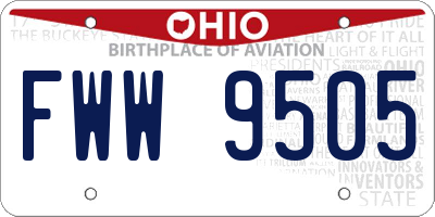 OH license plate FWW9505