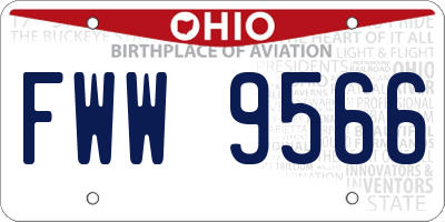 OH license plate FWW9566