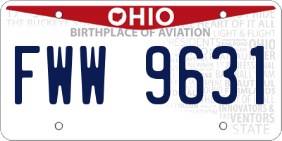OH license plate FWW9631