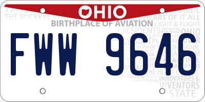 OH license plate FWW9646