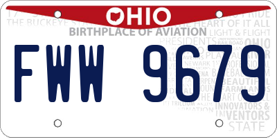 OH license plate FWW9679