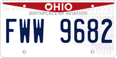 OH license plate FWW9682