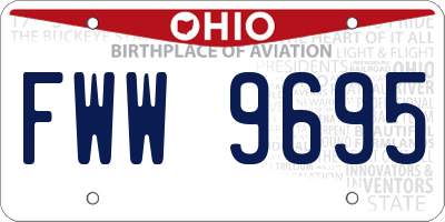OH license plate FWW9695