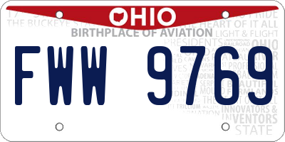 OH license plate FWW9769
