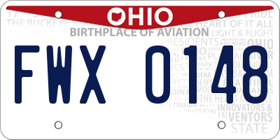 OH license plate FWX0148