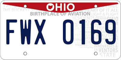 OH license plate FWX0169