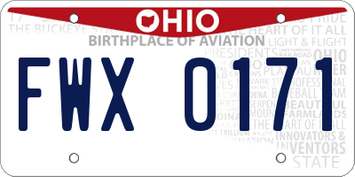 OH license plate FWX0171