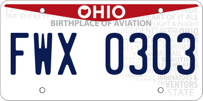 OH license plate FWX0303