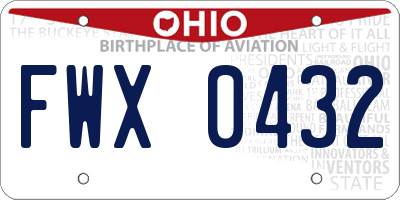 OH license plate FWX0432