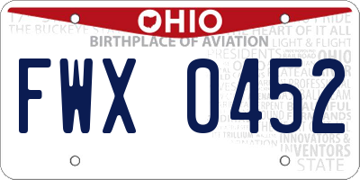 OH license plate FWX0452