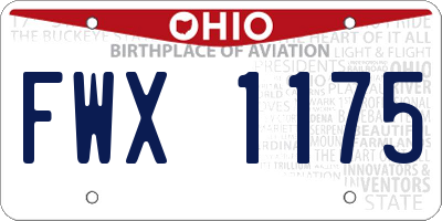 OH license plate FWX1175