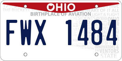 OH license plate FWX1484