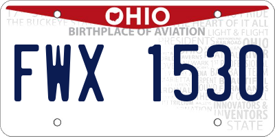 OH license plate FWX1530