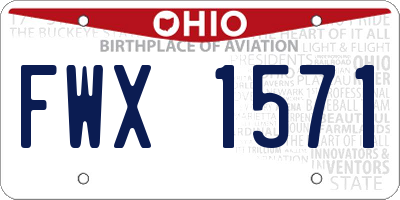 OH license plate FWX1571