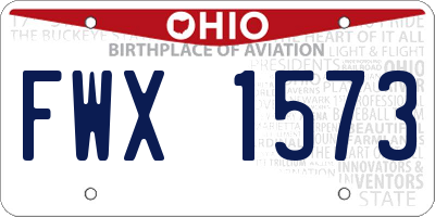 OH license plate FWX1573