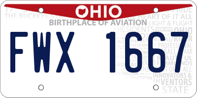 OH license plate FWX1667