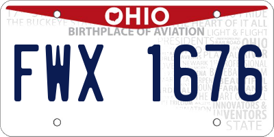 OH license plate FWX1676