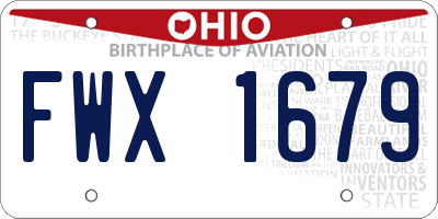 OH license plate FWX1679