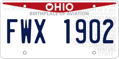 OH license plate FWX1902