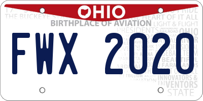 OH license plate FWX2020