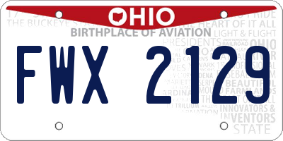 OH license plate FWX2129