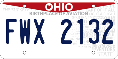 OH license plate FWX2132