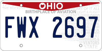 OH license plate FWX2697