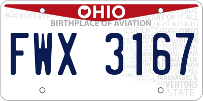 OH license plate FWX3167