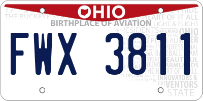 OH license plate FWX3811
